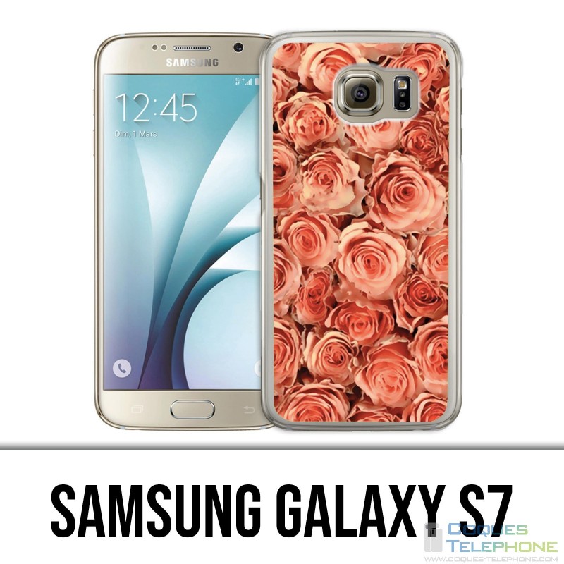 Samsung Galaxy S7 Hülle - Strauß Rosen