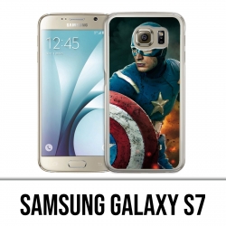 Carcasa Samsung Galaxy S7 - Captain America Comics Avengers