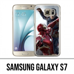 Coque Samsung Galaxy S7  - Captain America Vs Iron Man Avengers