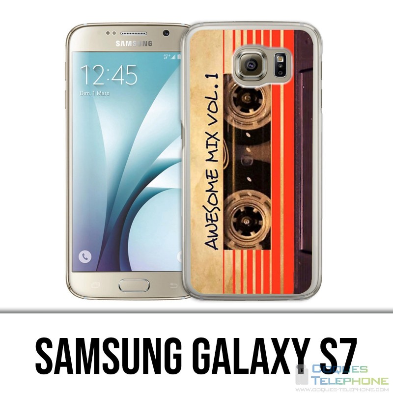 Coque Samsung Galaxy S7 - Cassette Audio Vintage Gardiens De La Galaxie