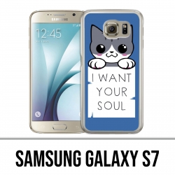 Coque Samsung Galaxy S7  - Chat I Want Your Soul