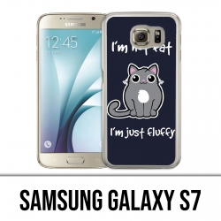 Carcasa Samsung Galaxy S7 - Cat Not Fat Just Fluffy