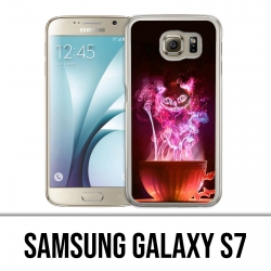 Coque Samsung Galaxy S7  - Chat Tasse Alice Au Pays Des Merveilles