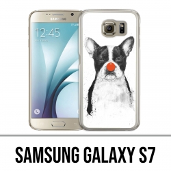Carcasa Samsung Galaxy S7 - Payaso Perro Bulldog