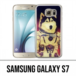 Samsung Galaxy S7 Hülle - Hund Jusky Astronaut