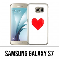 Coque Samsung Galaxy S7 - Coeur Rouge