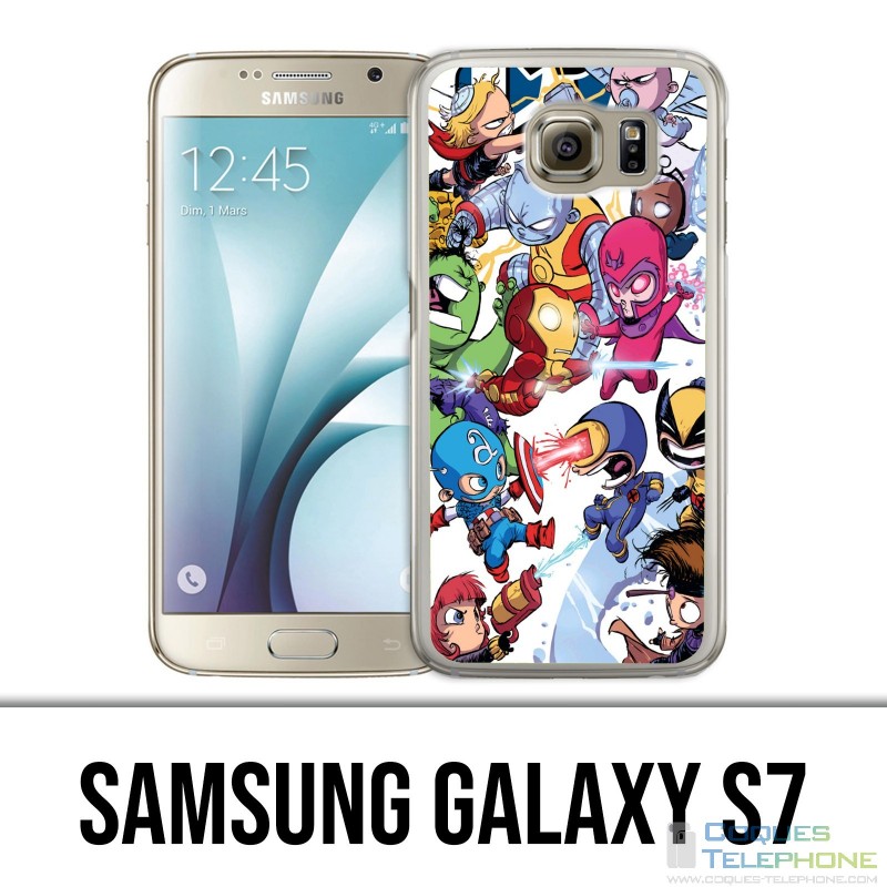 Reconocimiento taza Legado Carcasa Samsung Galaxy S7 - Cute Marvel Heroes