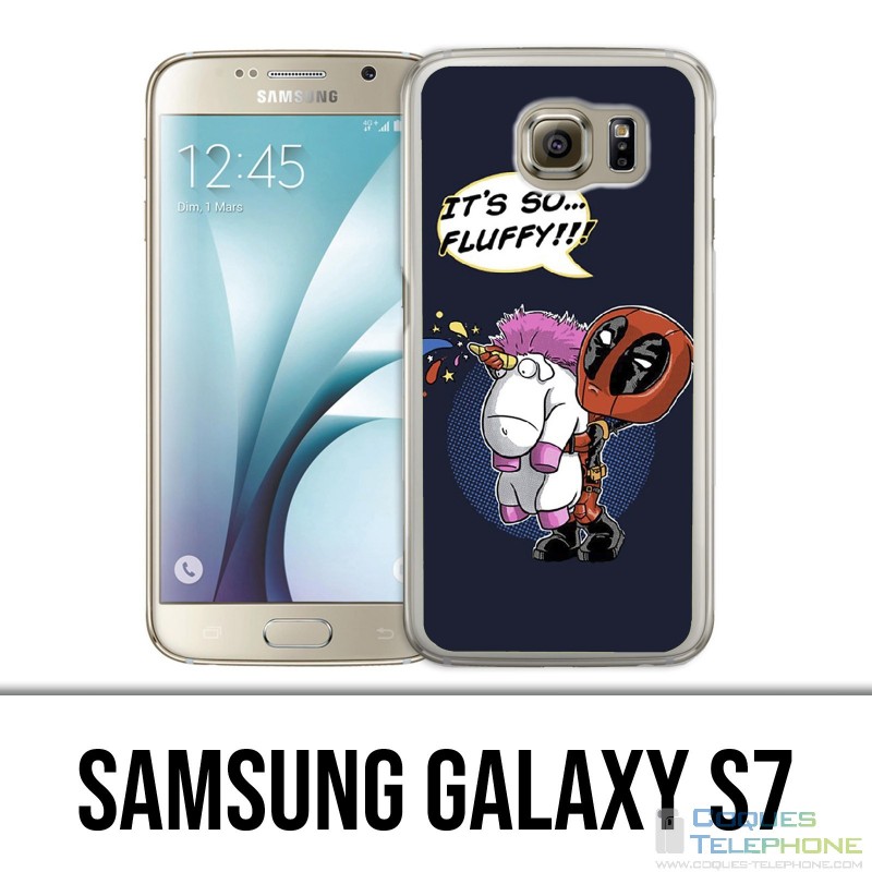 Coque Samsung Galaxy S7  - Deadpool Fluffy Licorne