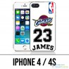 Coque iPhone 4 / 4S - Lebron James Blanc