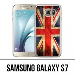 Carcasa Samsung Galaxy S7 - Bandera del Reino Unido Vintage