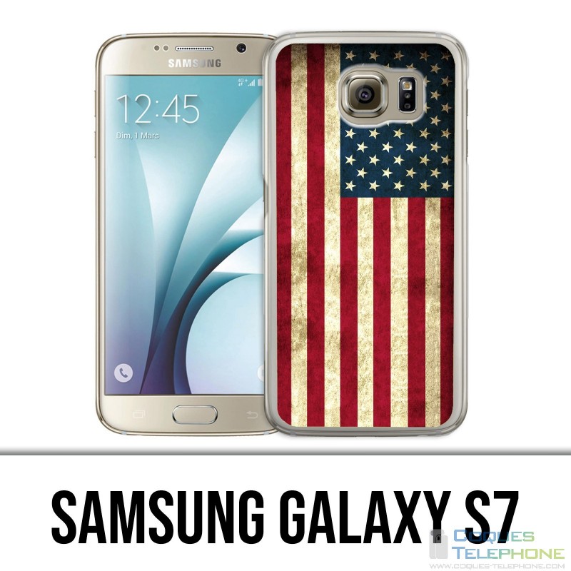 Coque Samsung Galaxy S7 - Drapeau Usa