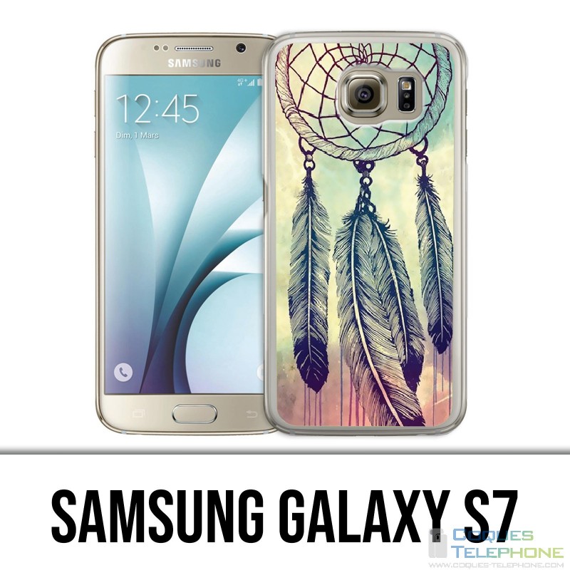 Carcasa Samsung Galaxy S7 - Plumas Dreamcatcher