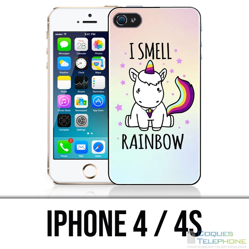 Coque iPhone 4 / 4S - Licorne I Smell Raimbow