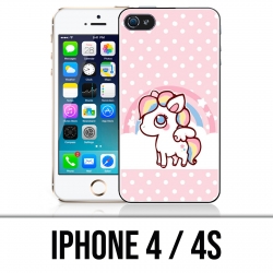 Custodia per iPhone 4 / 4S - Unicorno Kawaii