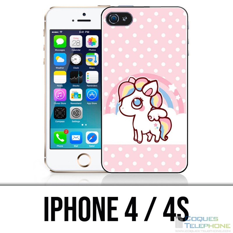 IPhone 4 / 4S Case - Unicorn Kawaii