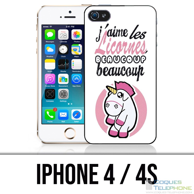 Coque iPhone 4 / 4S - Licornes
