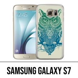 Coque Samsung Galaxy S7 - Hibou Abstrait