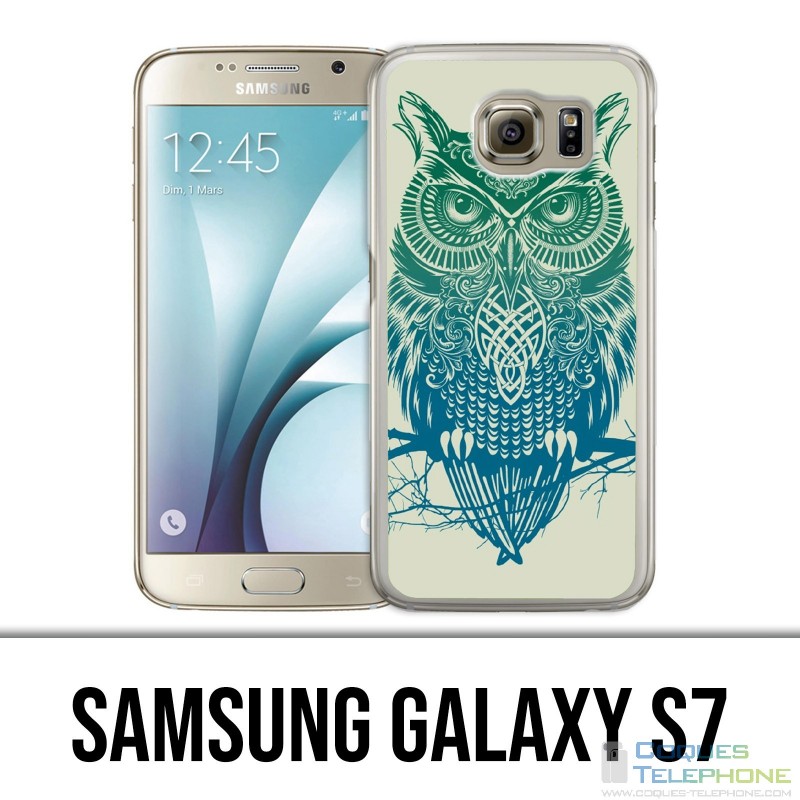 Carcasa Samsung Galaxy S7 - Búho abstracto