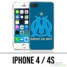 IPhone 4 / 4S Fall - Logo Om Marseille Big Blue Background