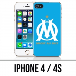 Coque iPhone 4 / 4S - Logo Om Marseille Bleu