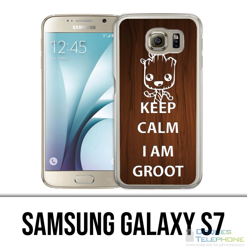 Carcasa Samsung Galaxy S7 - Mantenga la calma Groot