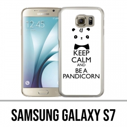 Samsung Galaxy S7 Hülle - Behalten Sie ruhiges Pandicorn-Panda-Einhorn