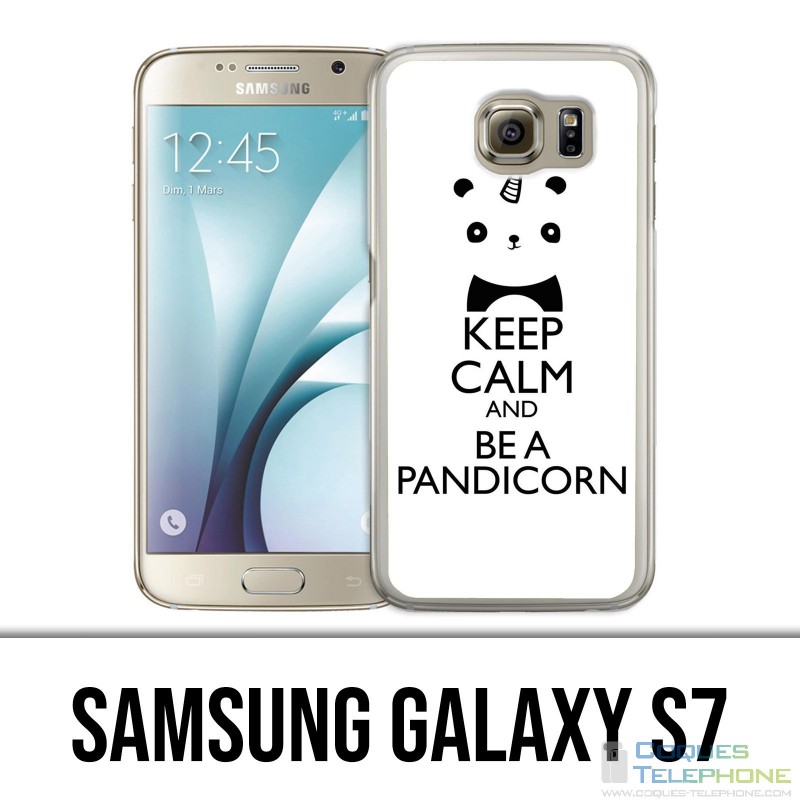 Custodia Samsung Galaxy S7 - Mantieni la calma Pandicorn Panda Unicorn