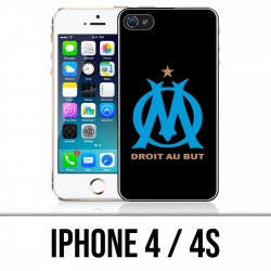 Coque iPhone 4 / 4S - Logo Om Marseille Noir