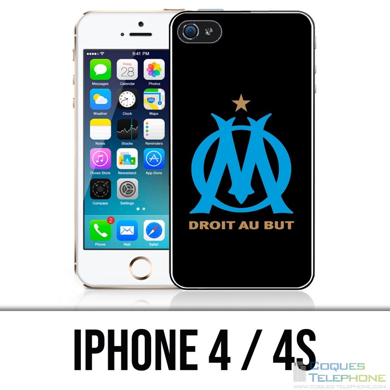 Funda para iPhone 4 / 4S - Negro Om Marseille Logo