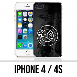 Custodia per iPhone 4 / 4S - Logo Psg sfondo nero