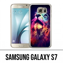 Samsung Galaxy S7 Hülle - Lion Galaxie