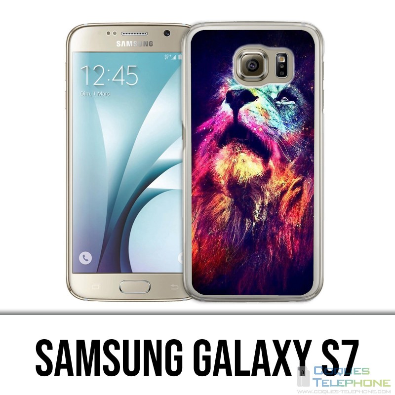 Coque Samsung Galaxy S7 - Lion Galaxie