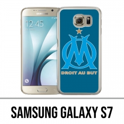 Coque Samsung Galaxy S7  - Logo Om Marseille Big Fond Bleu