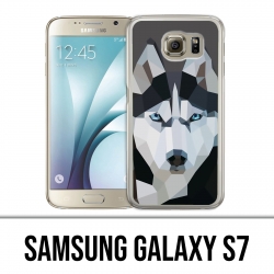 Coque Samsung Galaxy S7  - Loup Husky Origami