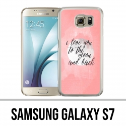 Custodia Samsung Galaxy S7 - Love Message Moon Back