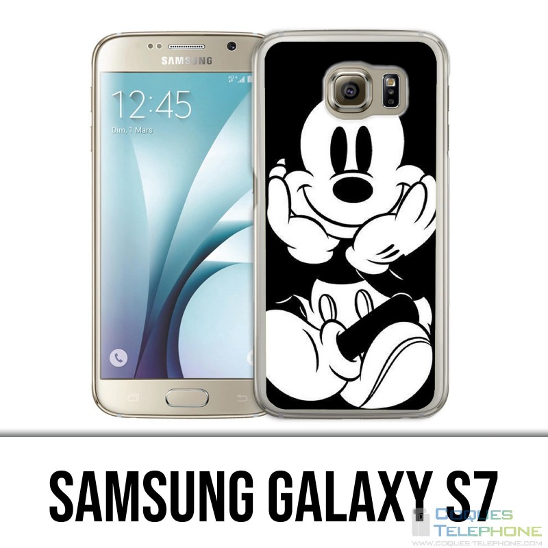 Samsung Galaxy S7 Case - Mickey Black And White