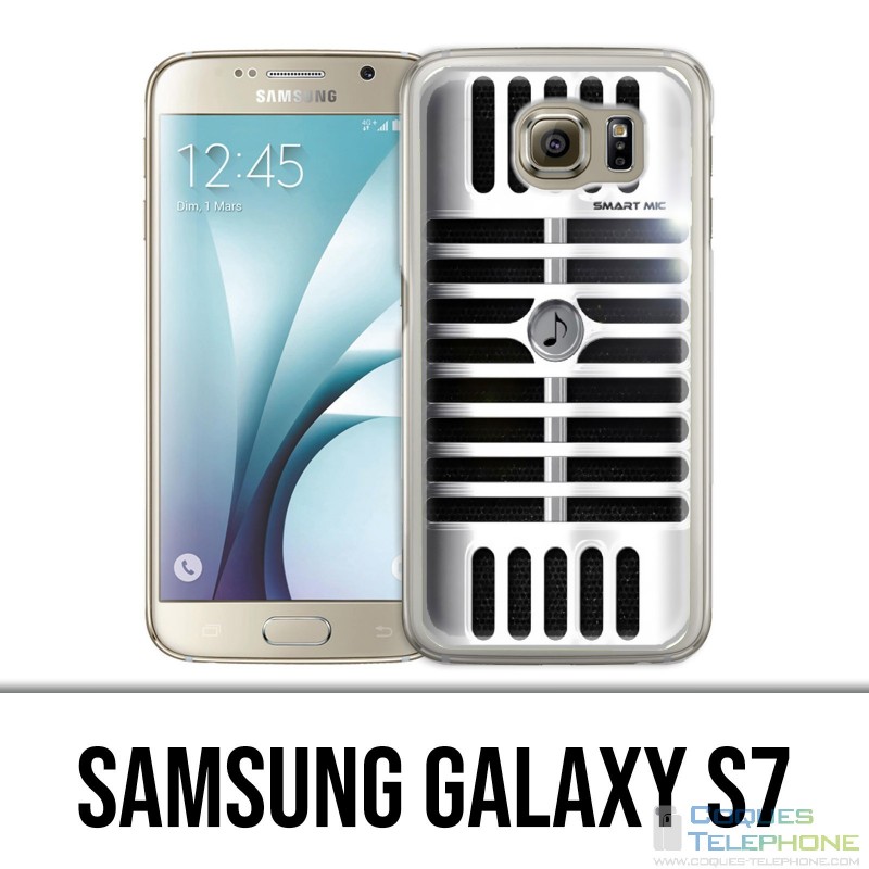 Custodia Samsung Galaxy S7 - Microfono vintage