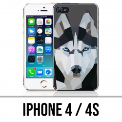 IPhone 4 / 4S Case - Husky Origami Wolf