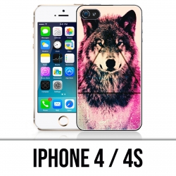 Coque iPhone 4 / 4S - Loup Triangle