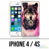 IPhone 4 / 4S Hülle - Triangle Wolf
