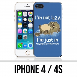 Coque iPhone 4 / 4S - Loutre Not Lazy