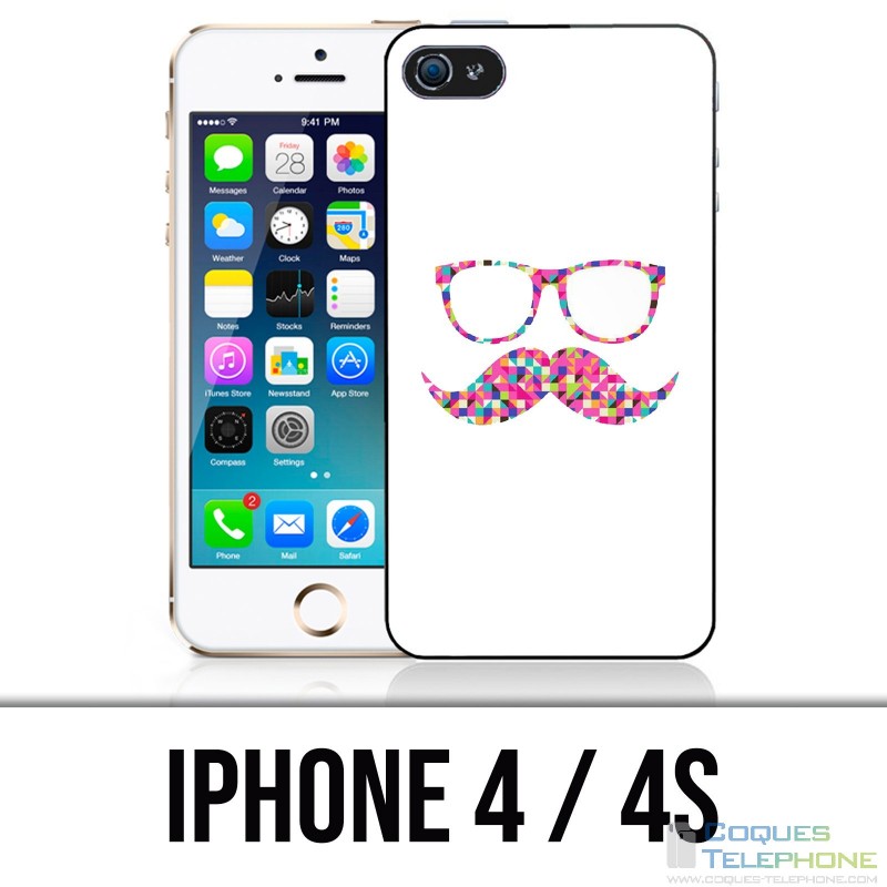 IPhone 4 / 4S case - Mustache glasses