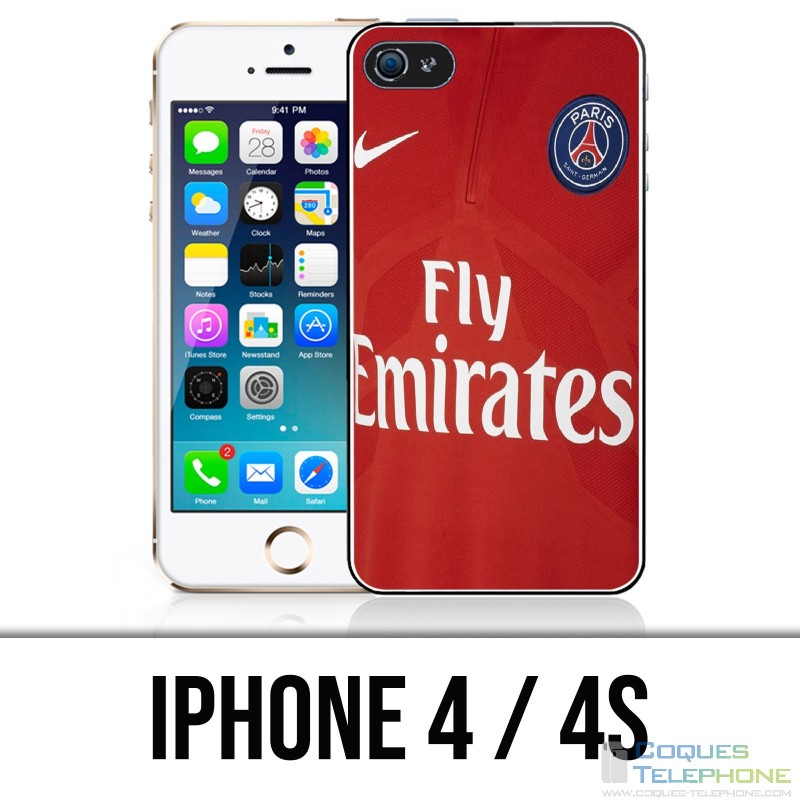 Coque iPhone 4 / 4S - Maillot Rouge Psg