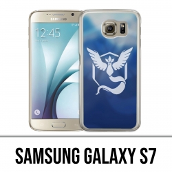 Samsung Galaxy S7 Hülle - Pokemon Go Team Blue Grunge