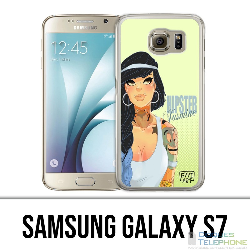 Coque Samsung Galaxy S7  - Princesse Disney Jasmine Hipster