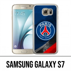 Custodia Samsung Galaxy S7 - Logo PSG in metallo cromato