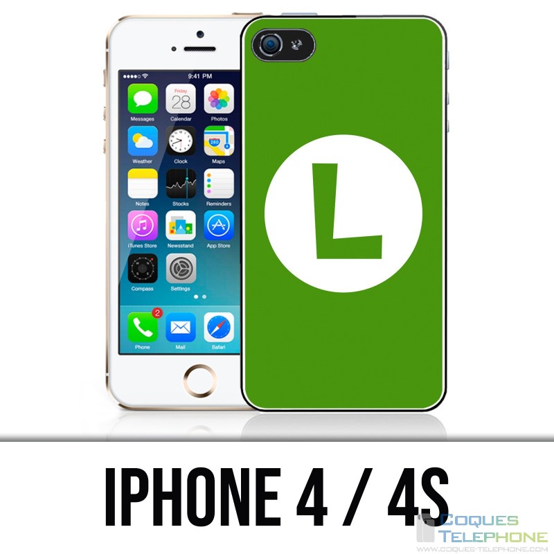 Coque iPhone 4 / 4S - Mario Logo Luigi