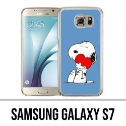 Coque Samsung Galaxy S7  - Snoopy Coeur