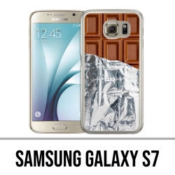 Coque Samsung Galaxy S7 - Tablette Chocolat Alu