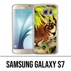 Carcasa Samsung Galaxy S7 - Hojas de tigre